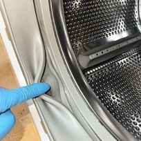 washing machine door seal with dirt removed